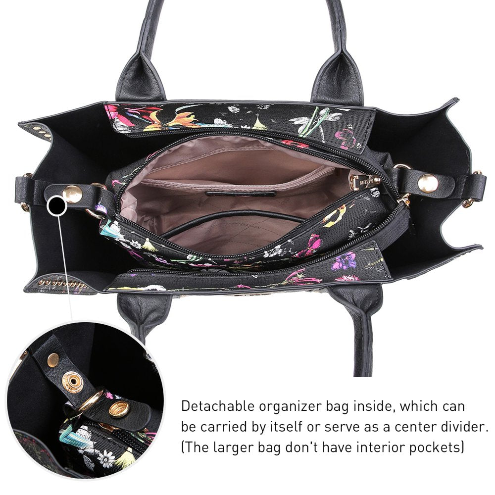 Women'S 3Pcs Purse Handbag Shoulder Bag Tote Satchel Hobo Bag Briefcase Work Bag for Ladies