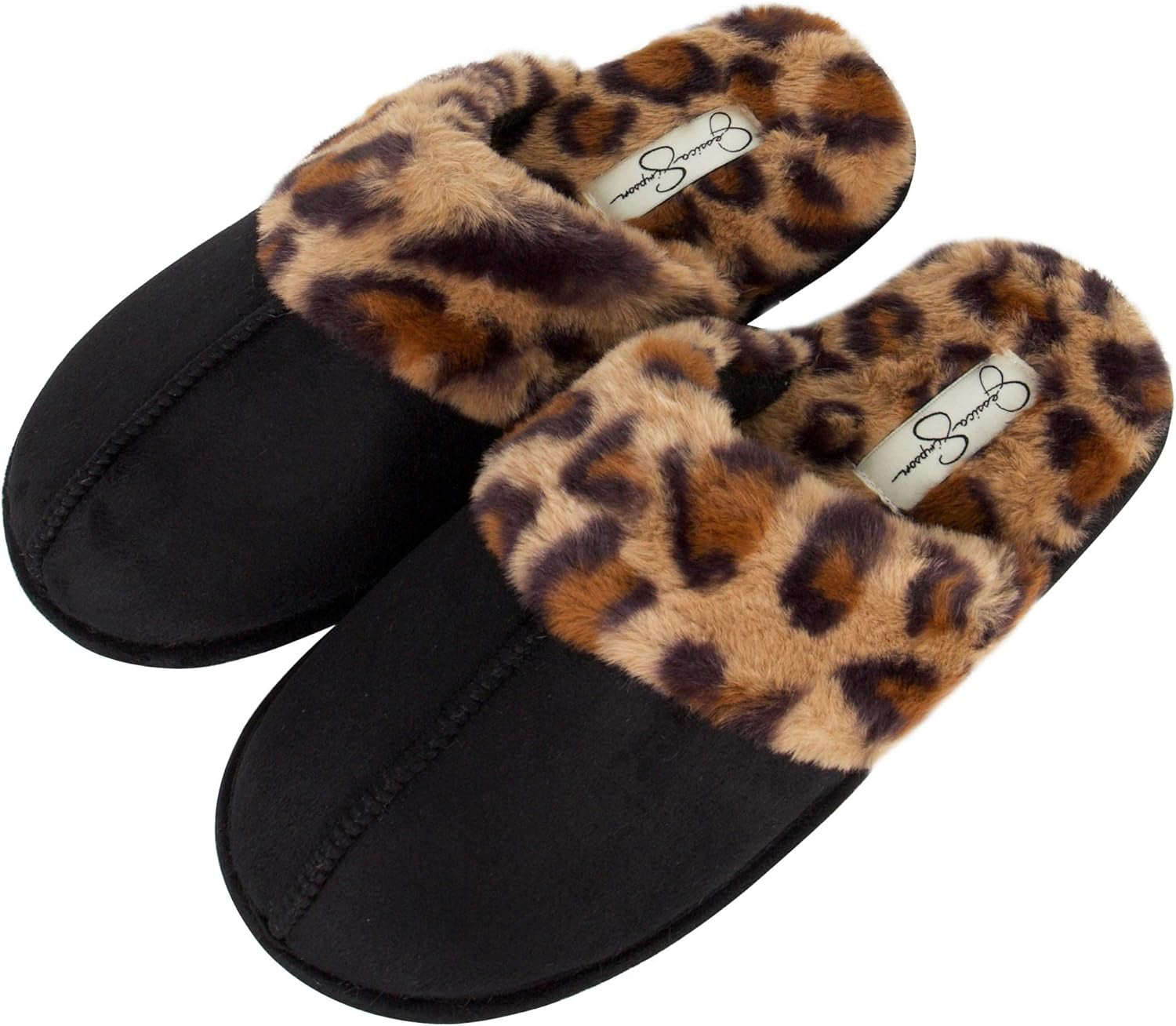 Women'S Comfy Faux Fur House Slipper Scuff Memory Foam Slip on Anti-Skid Sole